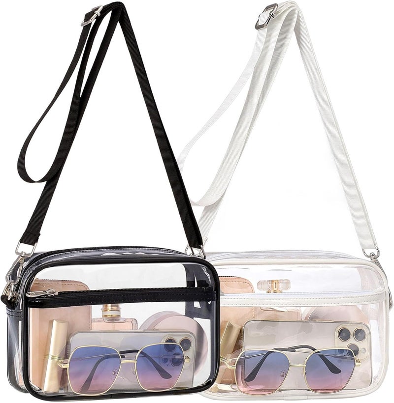 Packism Clear Bag for Stadium Events - Clear Purses for Women Stadium Crossbody Concert Bag for Game Day, Sports, Festival - Image 1
